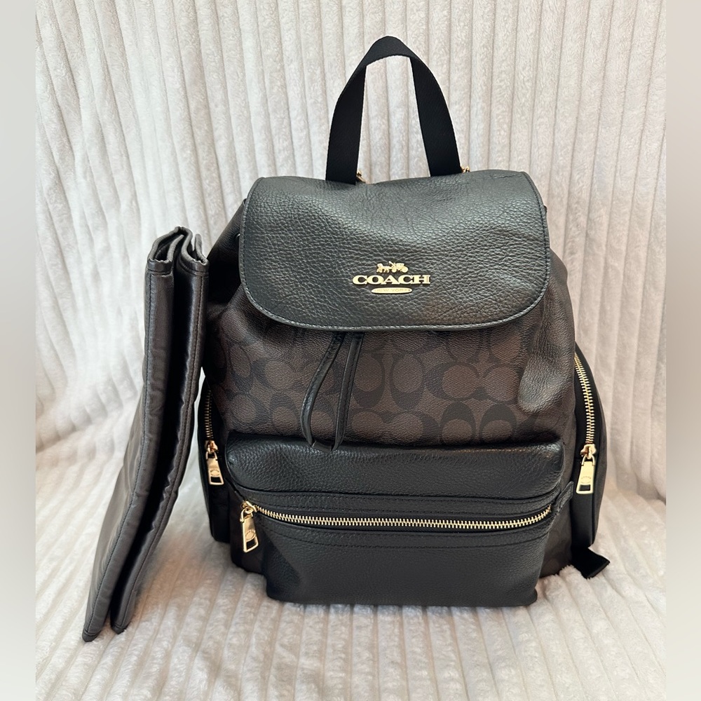 Coach Baby Backpack In Signature Canvas Gem